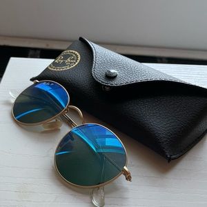 Polarized Blue Round Ray-Bans